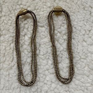 Sarah Cavender Metalworks Gold Vintage Twisted Rope Pierced Earrings